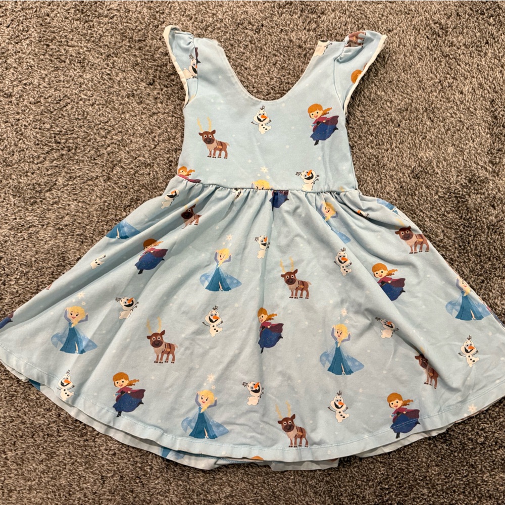 Monica + Andy Disney Frozen Themed Light Blue Kids Dress